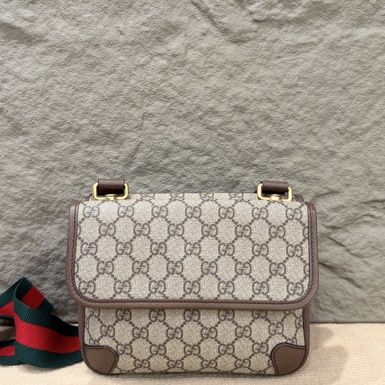 Gucci Web Small Neo Vintage Double Flap Messenger Bag (jj1213m4)