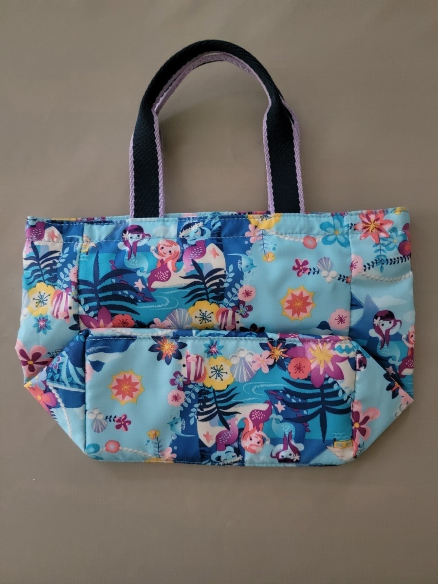 Le Sportsac Disney It’s a Small World Tahitian Dream Mermaid Tote Bag Blue
