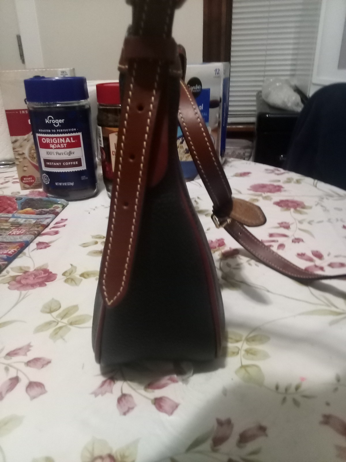 Dooney & Bourke Black And Brown Purse With Matching Wallet.