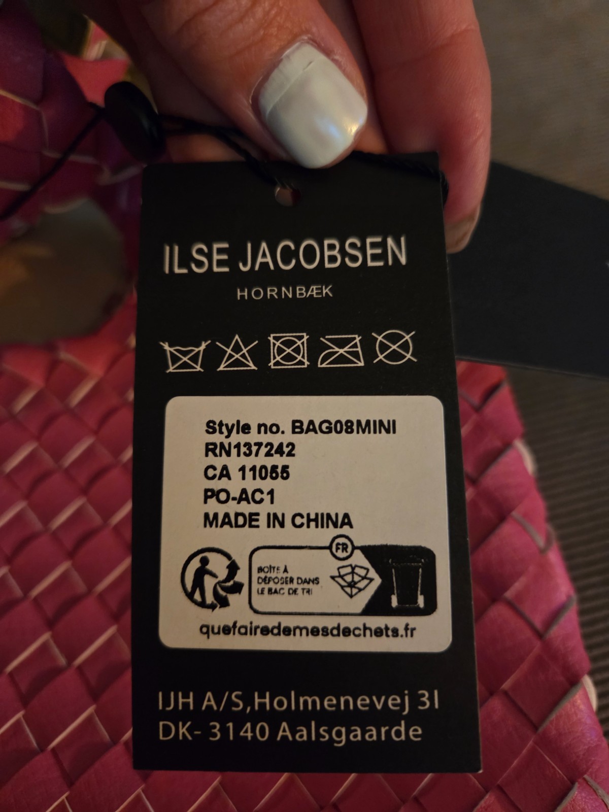 ilse jacobsen fushia mini tote