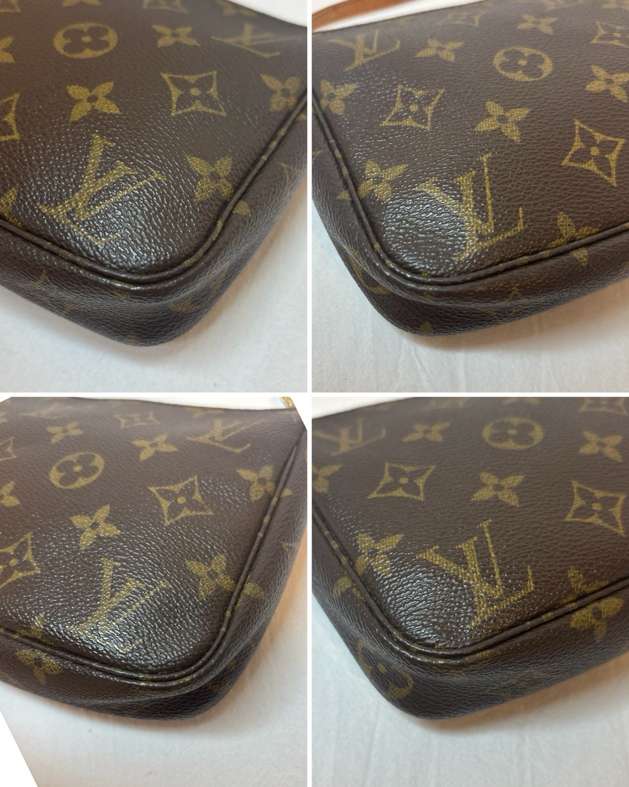 Auth Louis Vuitton Monogram Pochette Accessoires Pouch M51980 W/Box/Bag