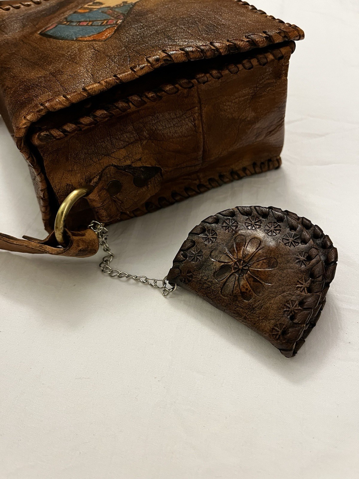 Pharaonic Handmade Genuine Leather Handbag Made In Egypt