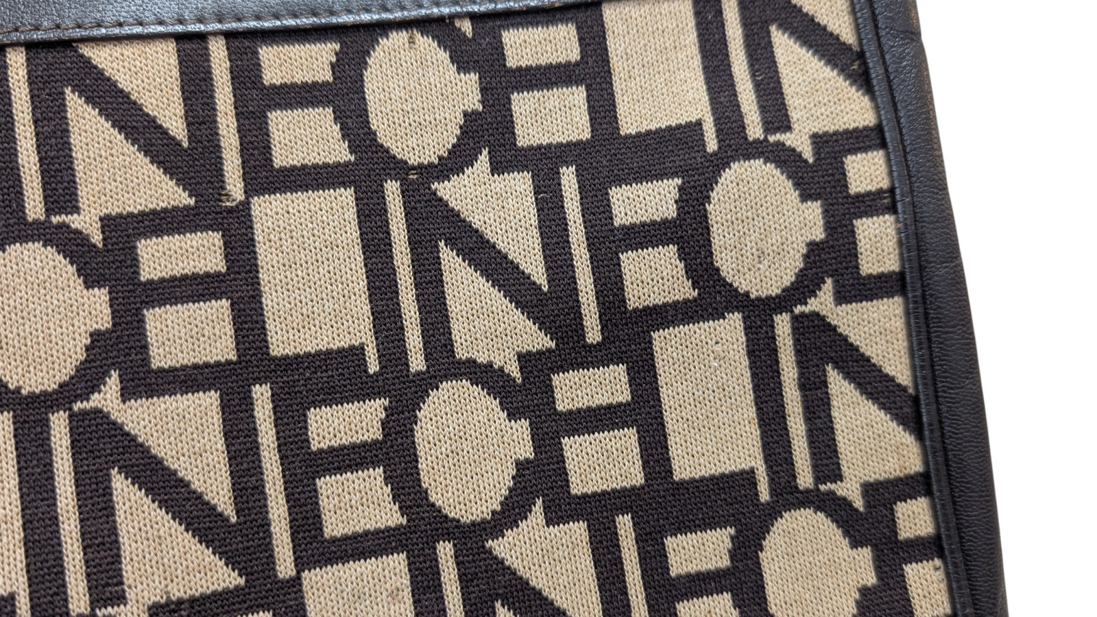 *Rere* CELINE Tote Shoulder Bag Logo Blazon Chain Triomphe Fabric Leather