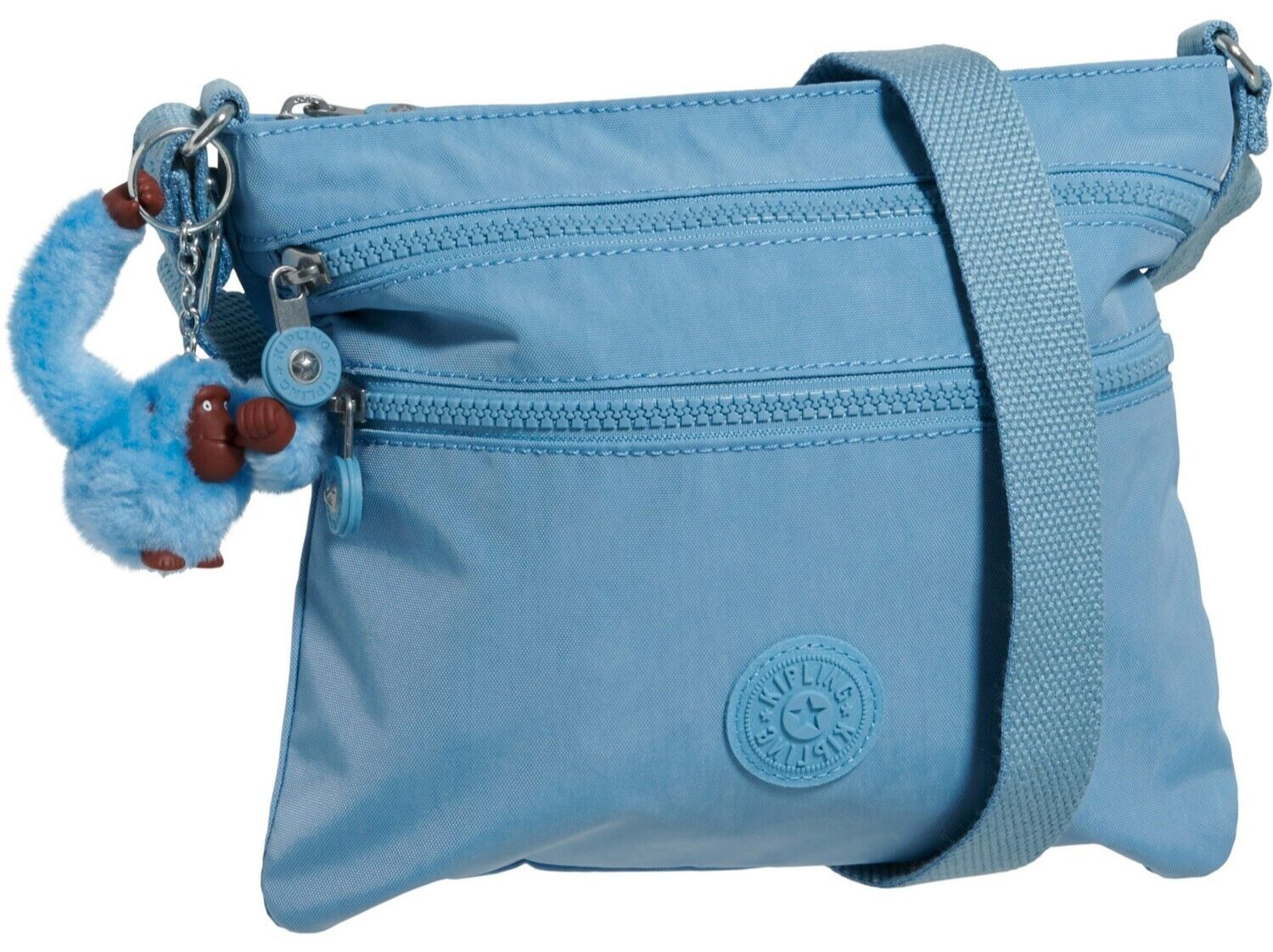 Kipling Abner Crossbody DURABLE Bag Purse BLUE TONAL 8.25x9x1 MONKEY NWT $59