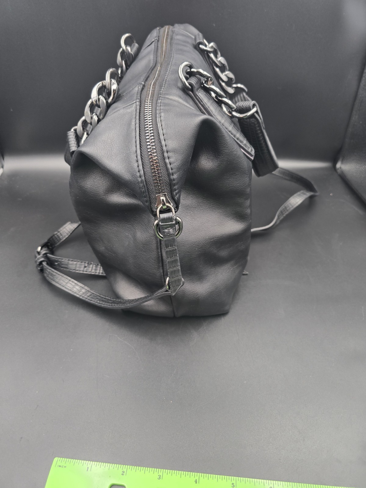 Vera Wang Contemporary Graham Soft Satchel Pearl Gray