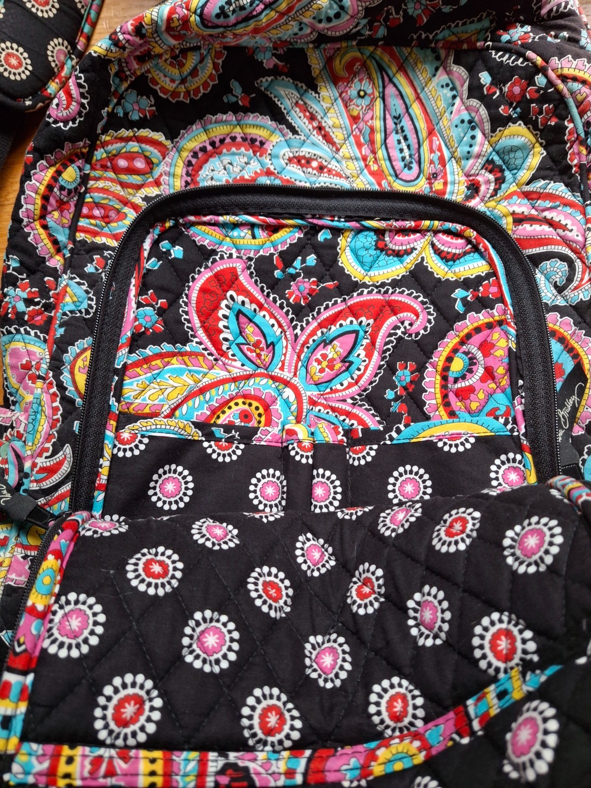 Vera Bradley Campus Backpack Quilted Parisian Paisley School Work Backpack