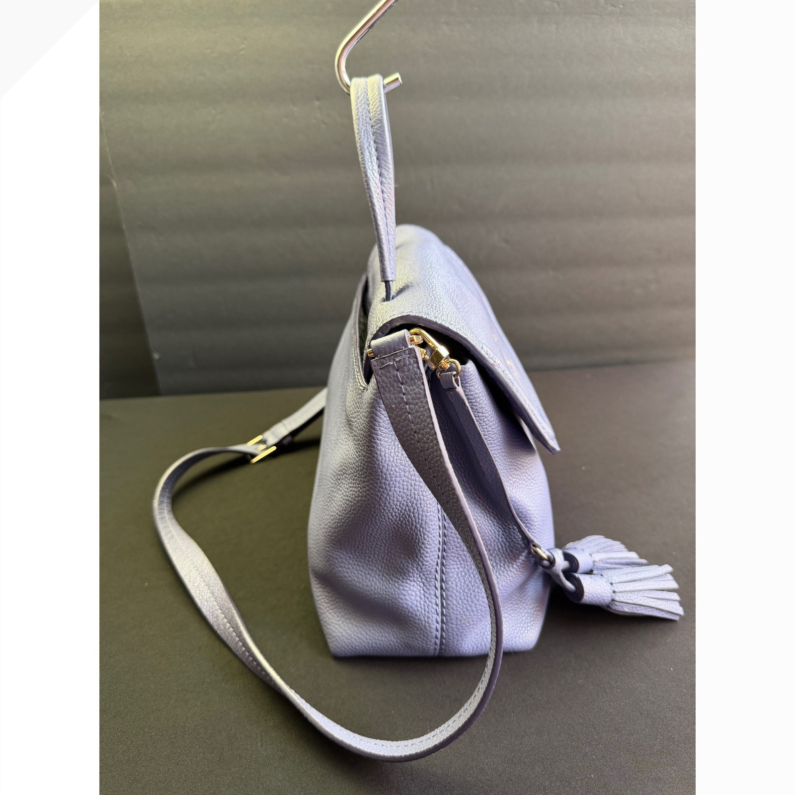 Kate Spade Orchard Street Hemsley Leather Crossbody Bag Blue Purple JMT Monogram