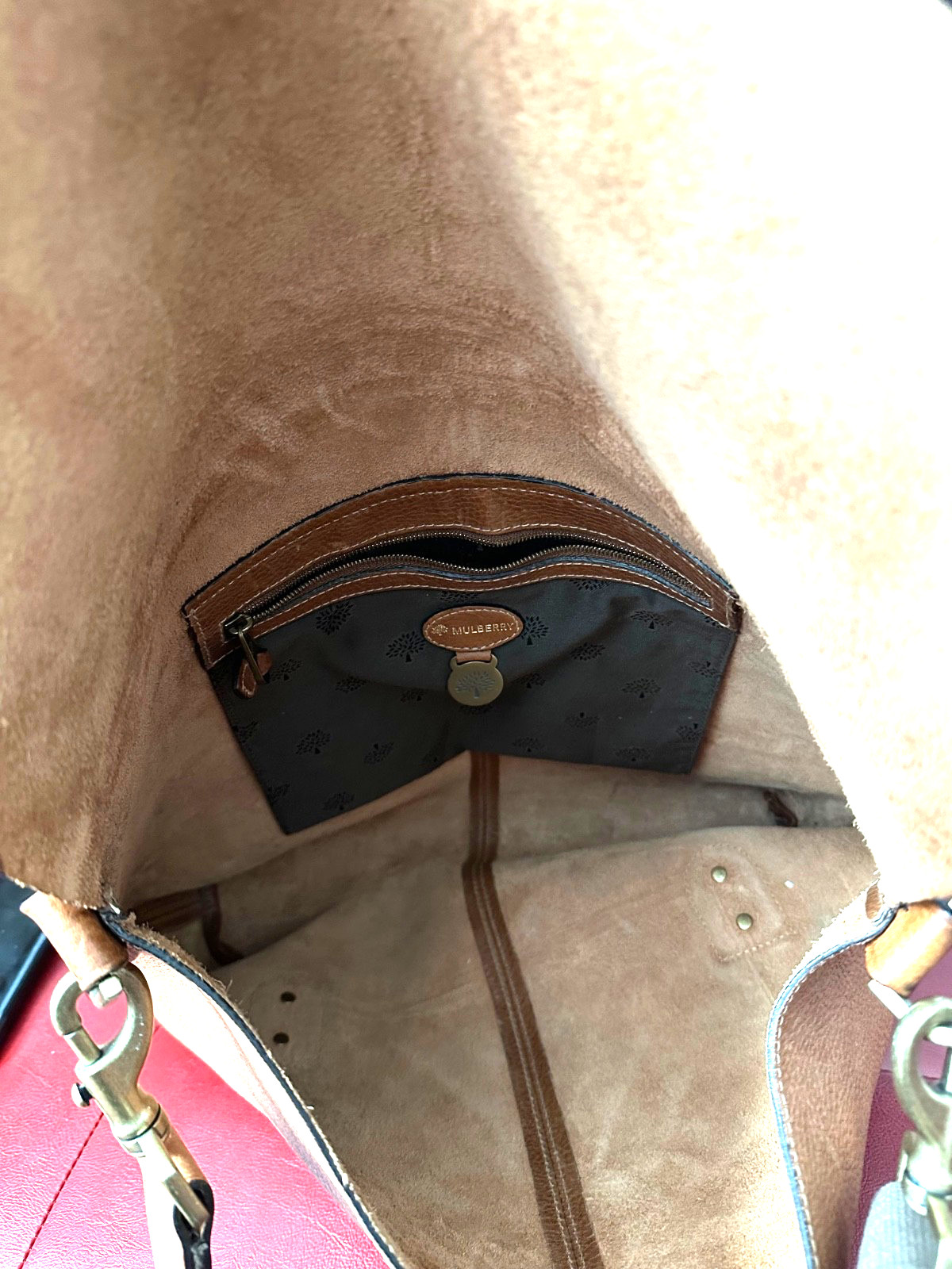 Mulberry Satchel/ Large Brown Leather Crossbody Bag