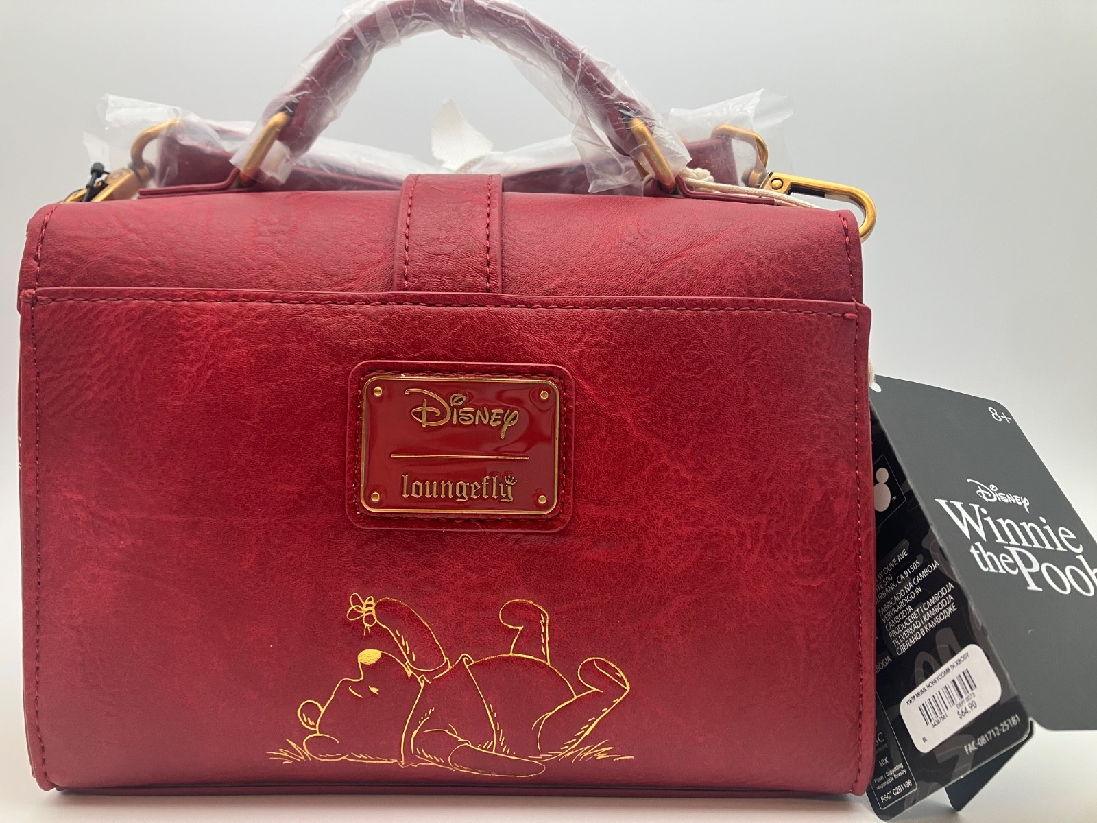 EXCLUSIVE Loungefly Disney Winnie Pooh Honeycomb Crossbody Wallet 2PC Set NWT