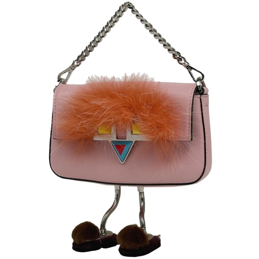 Fendi 2WAY Leather Pink Handbag 8M0354 #BS2910