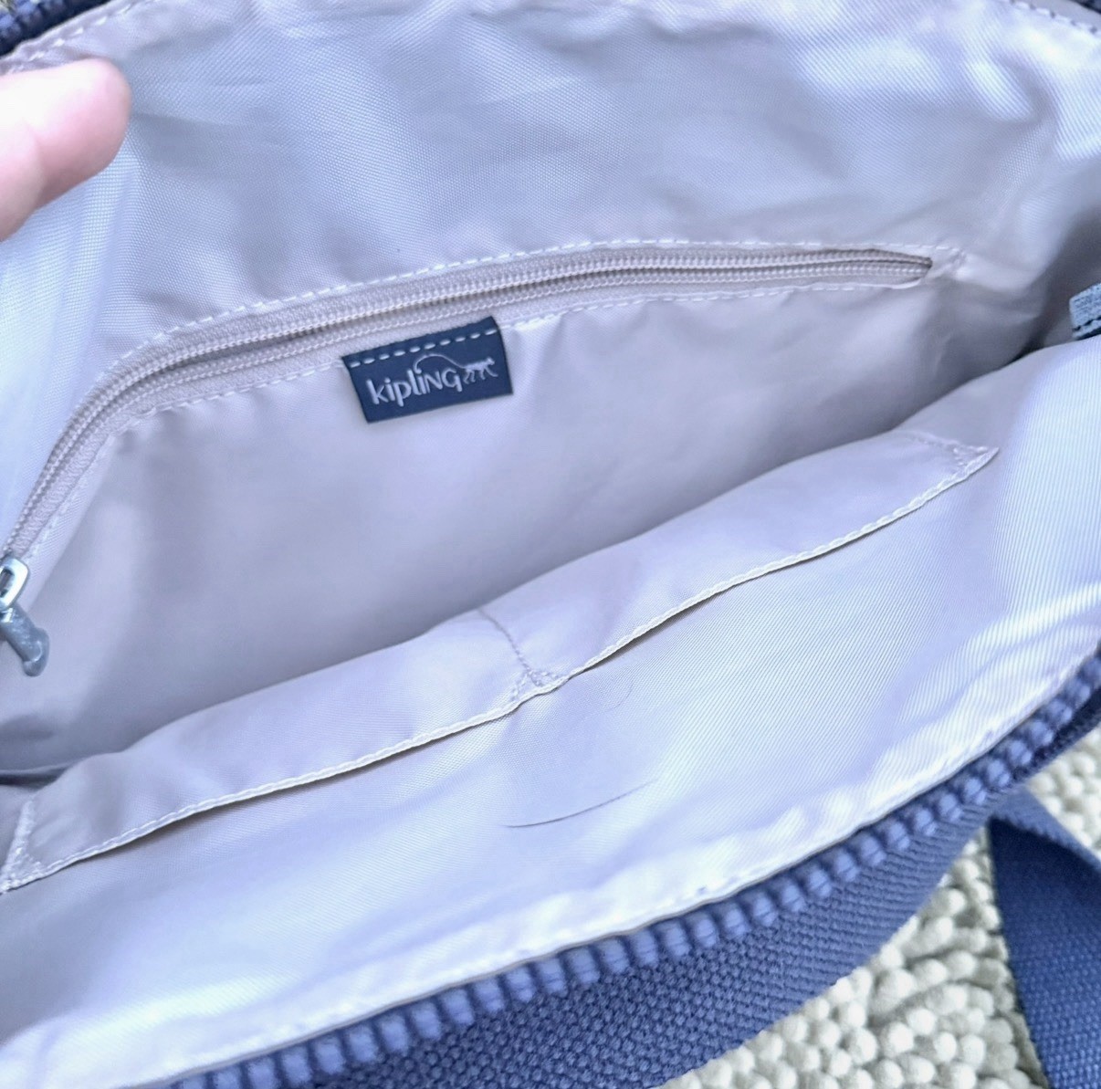 Kipling Felicity Tote Shoulder Crossbody Bag Indigo Blue NWT Gorilla Keychain
