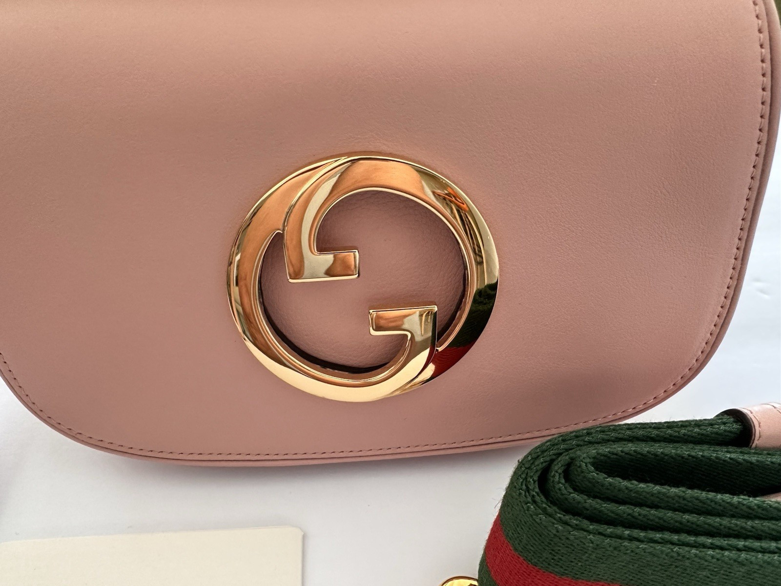 $3,200 Gucci Blondie pink Leather Crossbody Bag Come W 2 straps 698643 Full Set