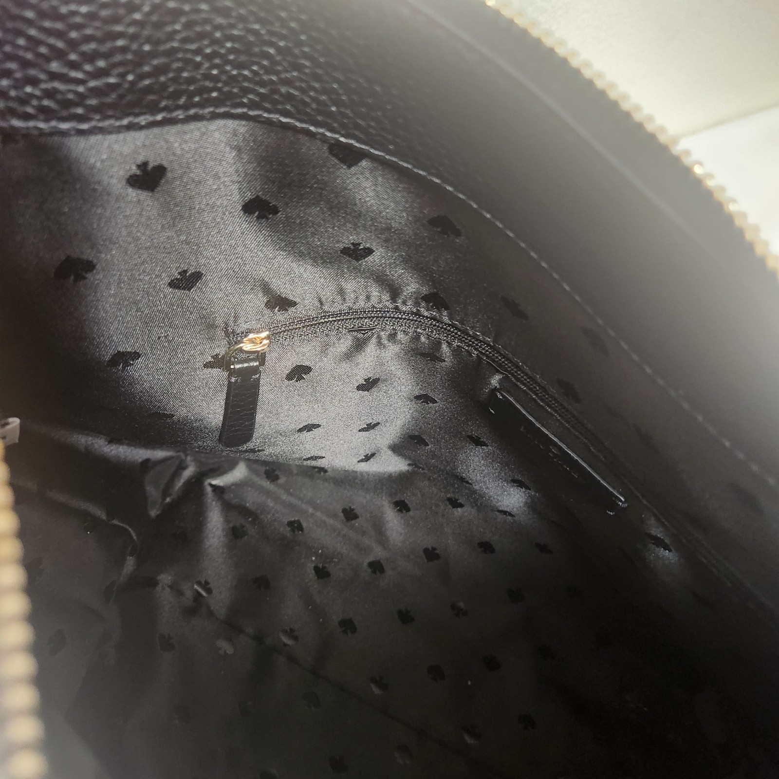 Kate Spade Kat Black Pebbled Leather Hobo Shoulder Bag Classic Large 13x12x4.5