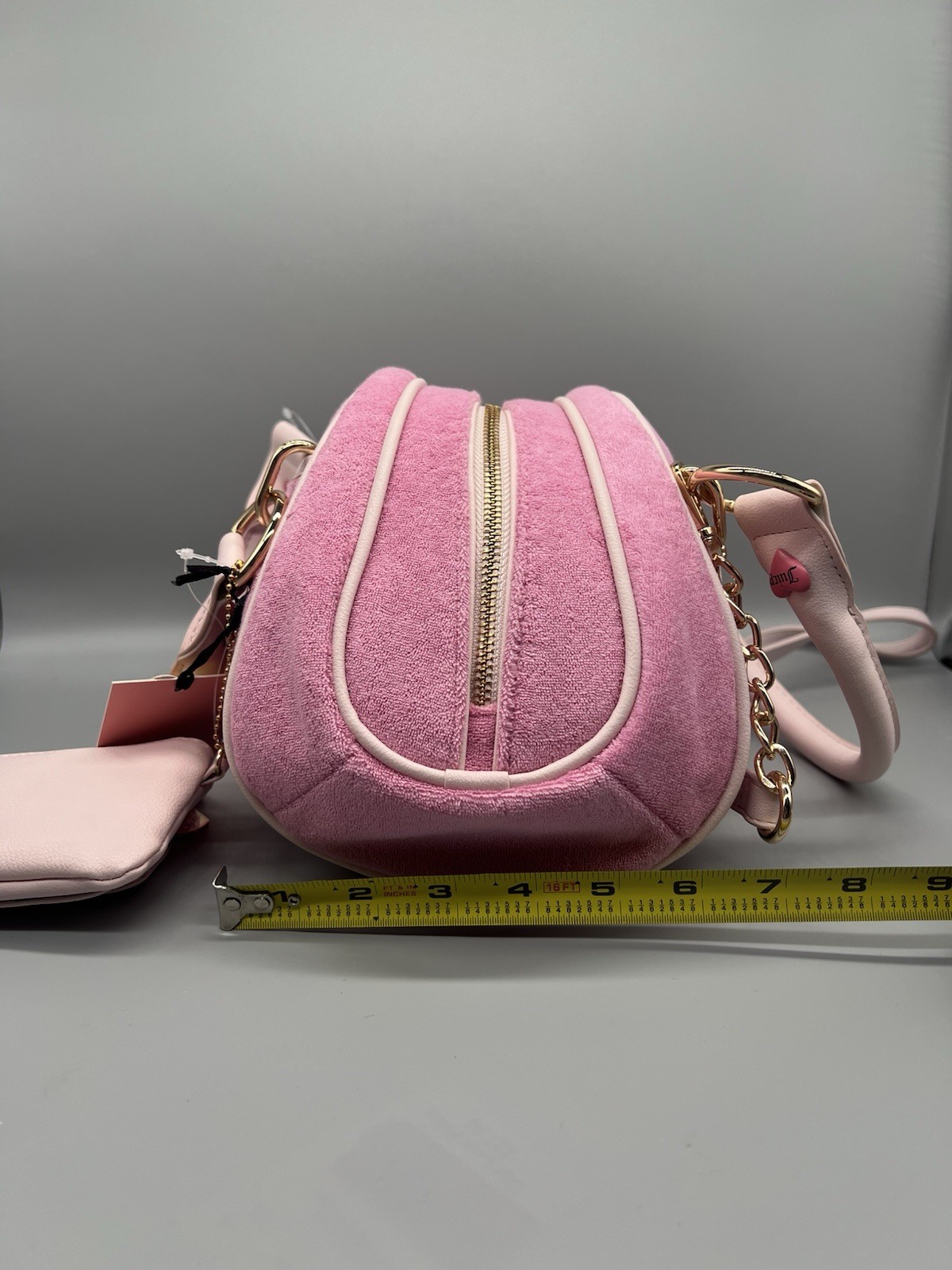 Juicy Couture Pink Strawberry Satchel Top Handle Bag Zip Adjustable Strap