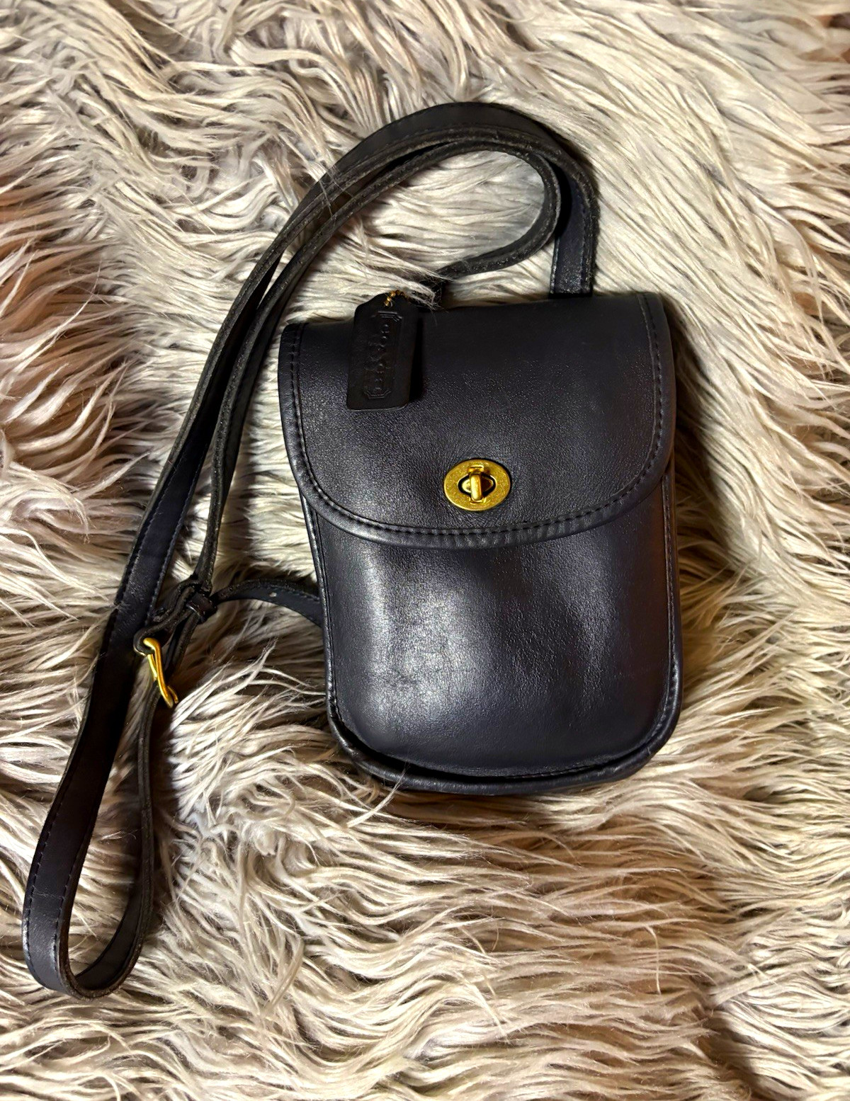 COACH Vintage 90s Scooter Side Bag Crossbody Black #9978