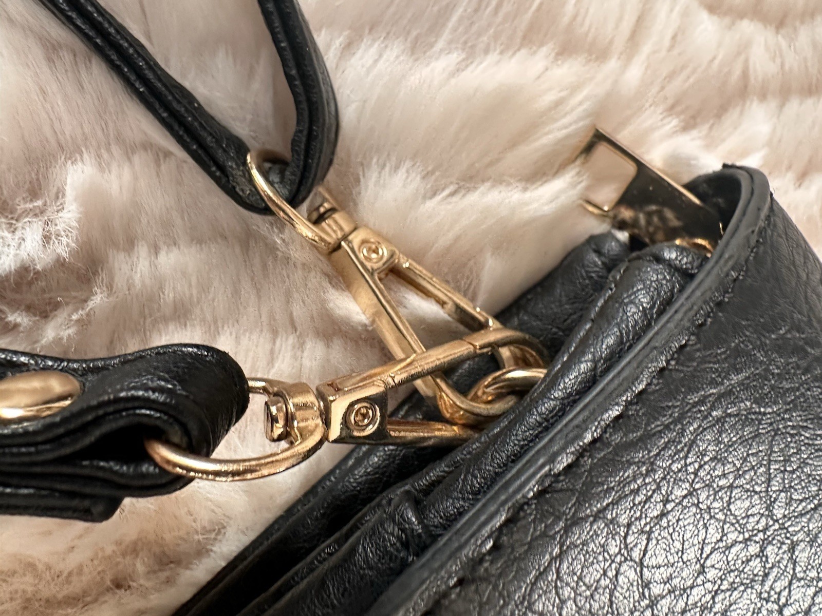 Alyssa Vegan Black Clutch Shoulder