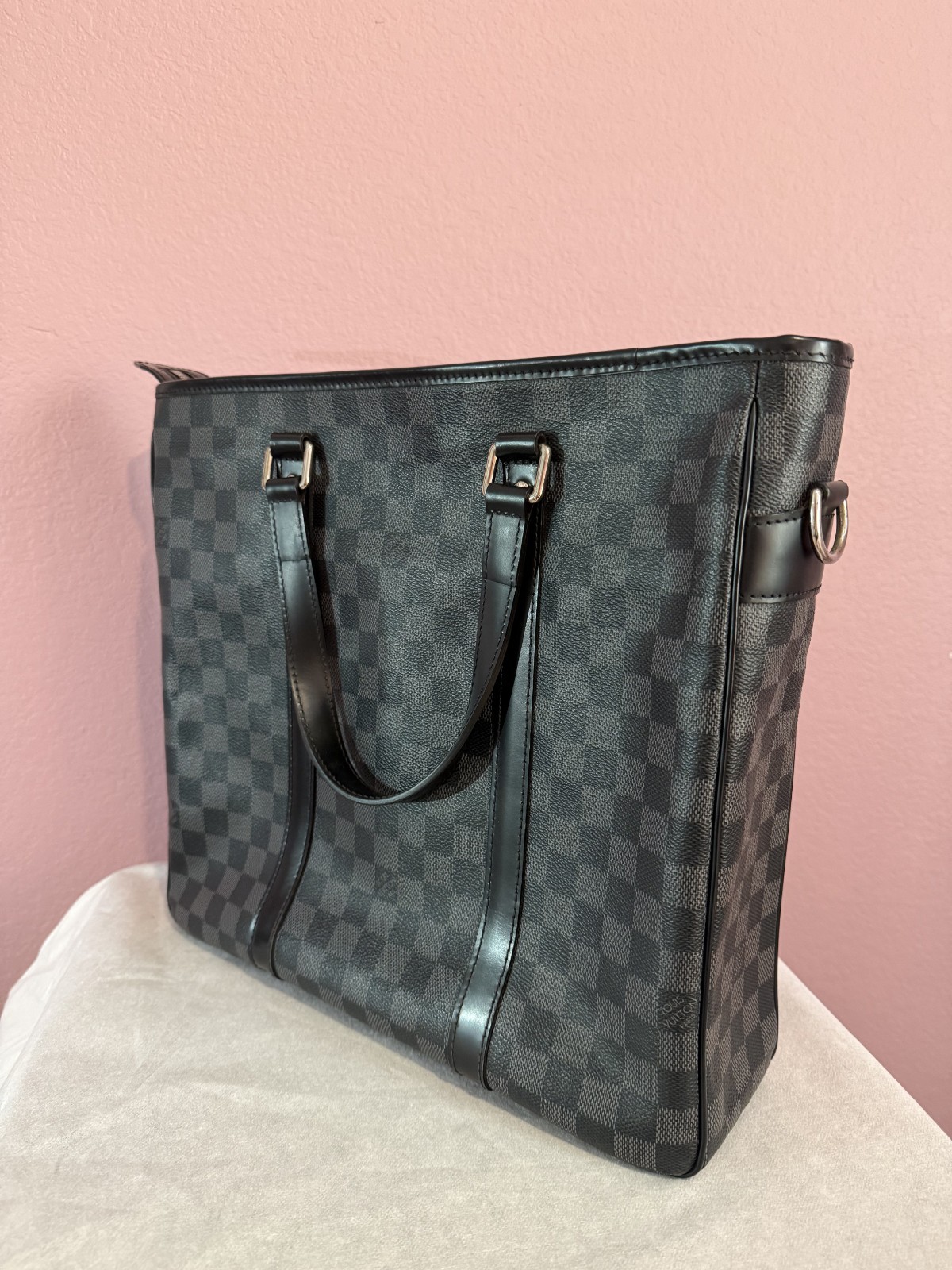 Louis Vuitton Tadao Tote Black/Gray Damier Graphite – Same Day Shipping