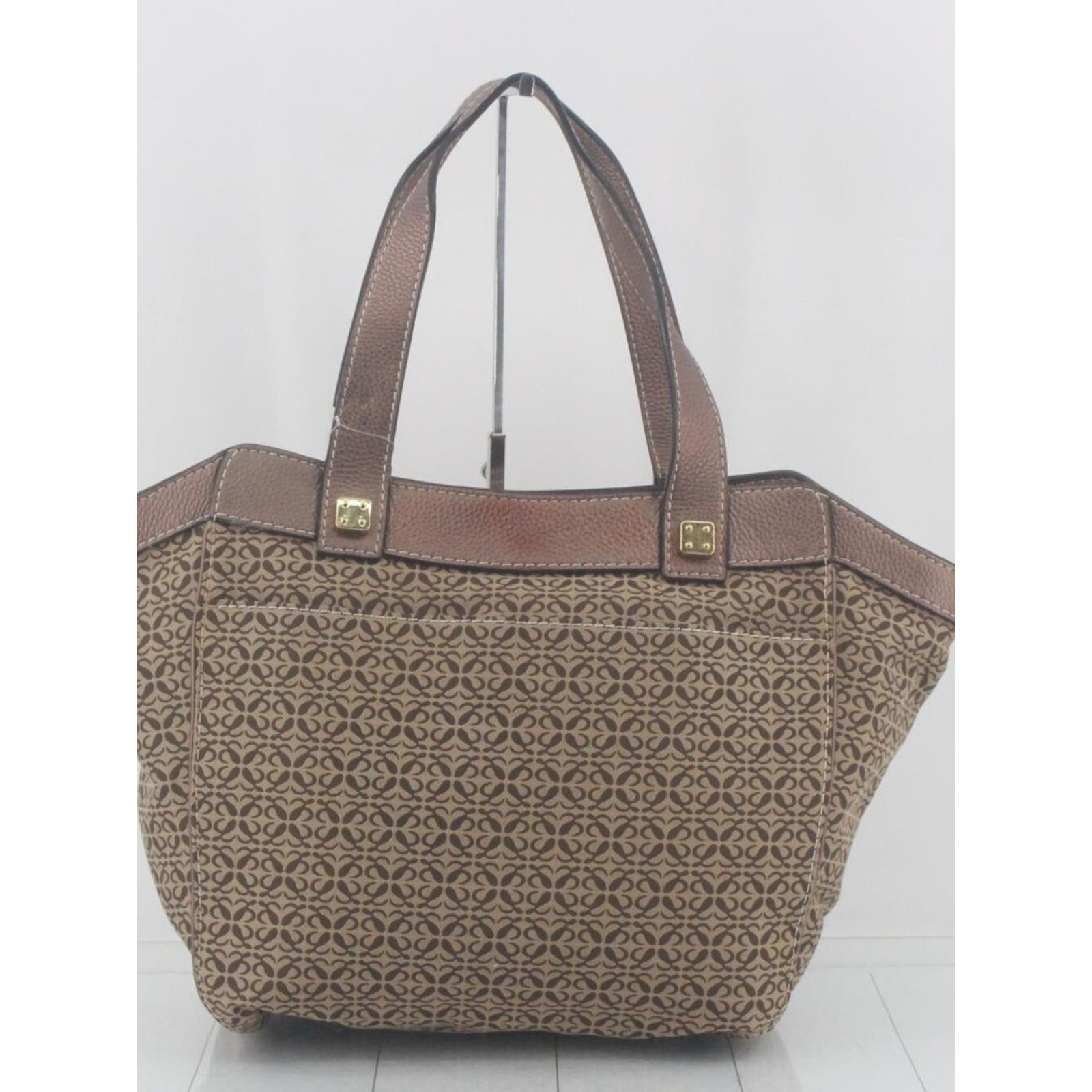 Loewe Anagram Canvas Tote Bag Brown Monogram Shoulder Bag