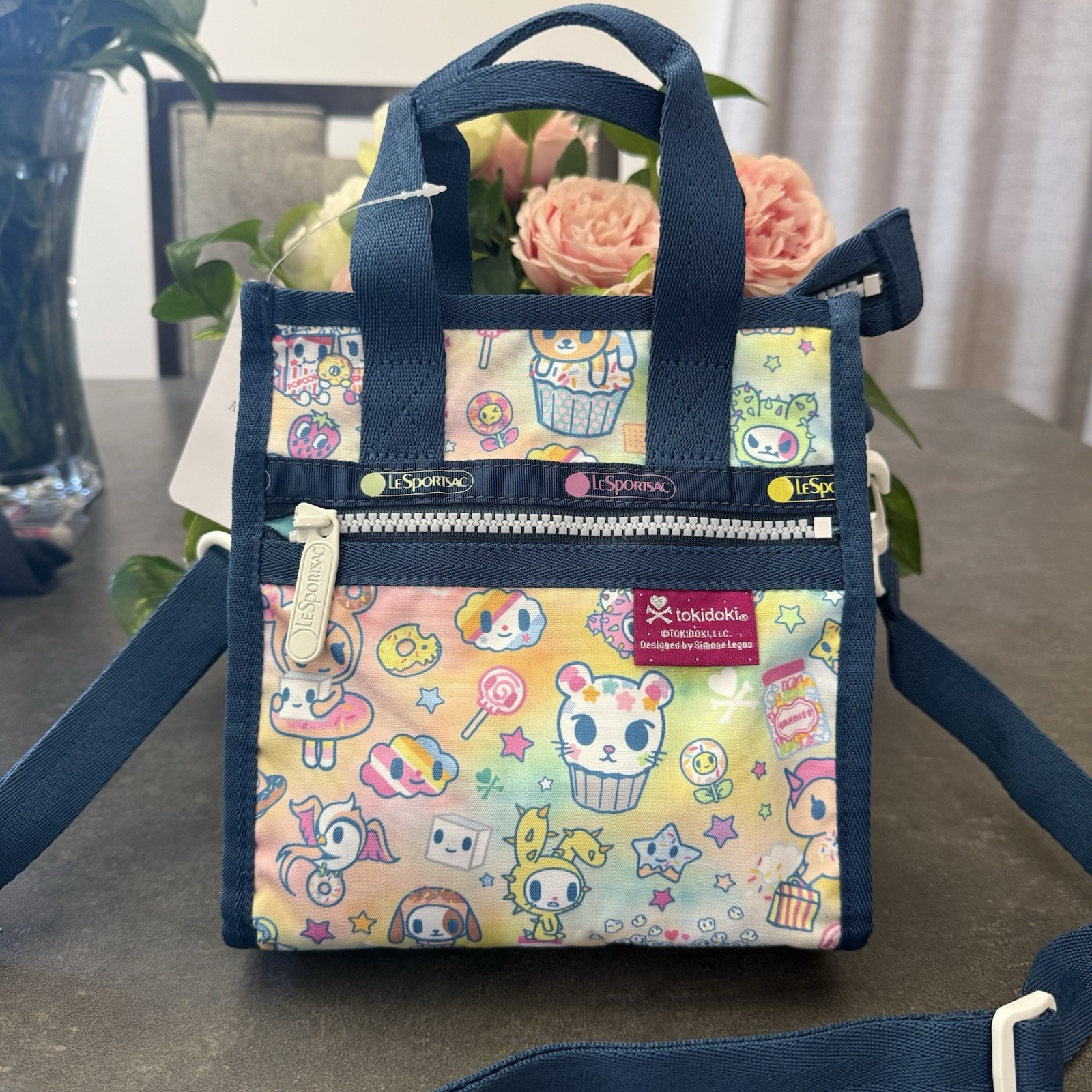 Lesportsac Tokidoki Donutella Cute Bag Tote Purse Kitty Crossbody Strap