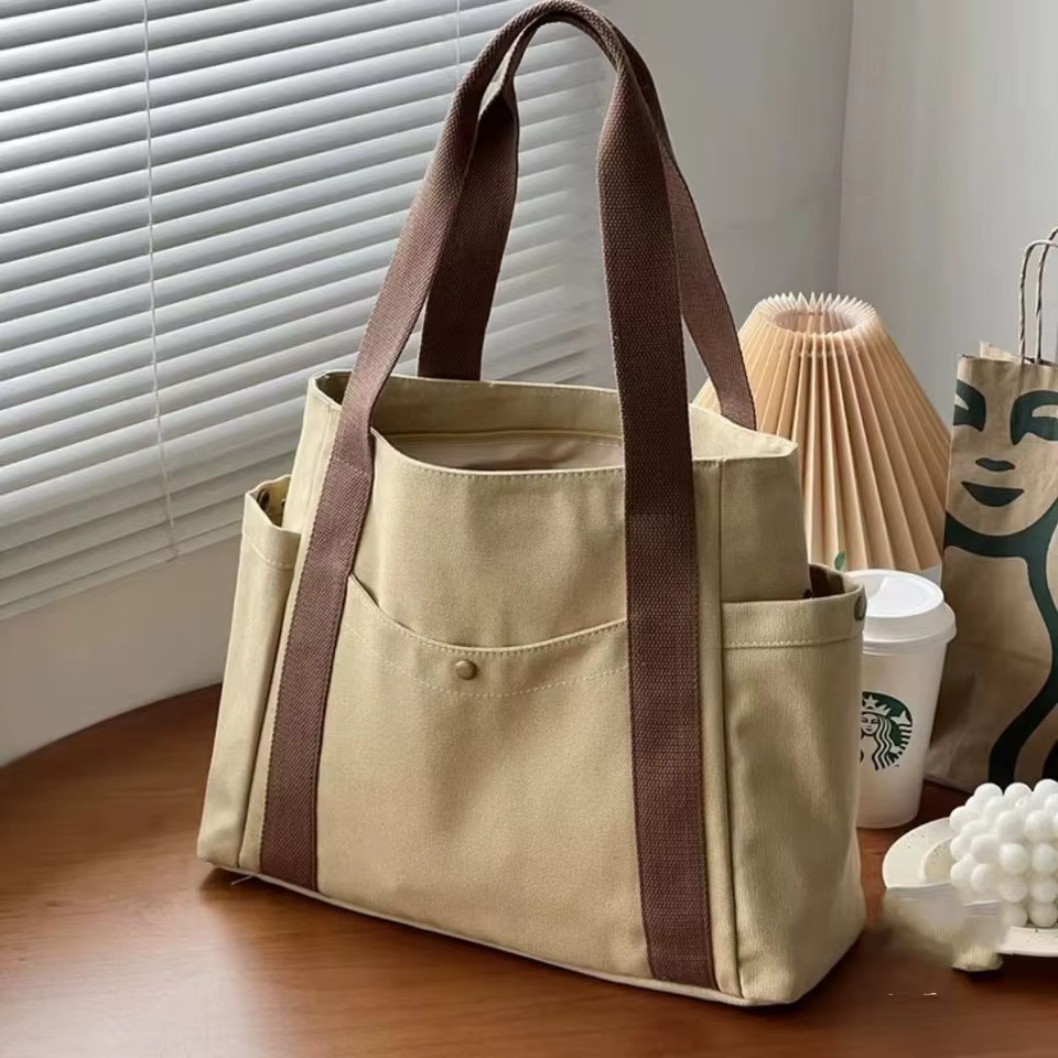 Canvas Bag Female Ins Forest Style Versatile Shoulder Bag Large Capacity Book St