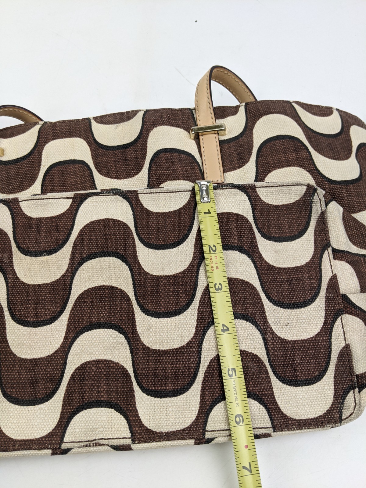 Kate Spade South Poplar Street Francis Tote, Brown Painterly Wave RARE