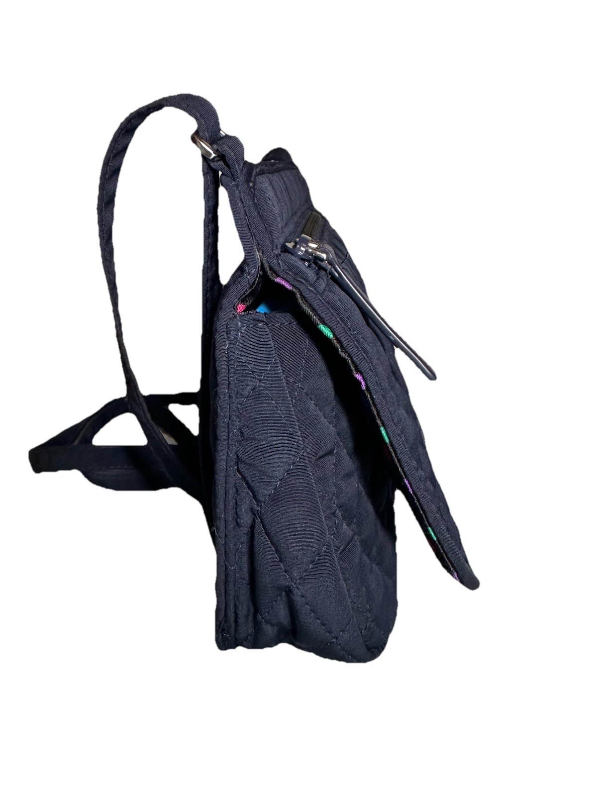 Vera Bradley Denim Moonlight Navy 3-in1 RFID All in One Crossbody Bag Wallet NWT