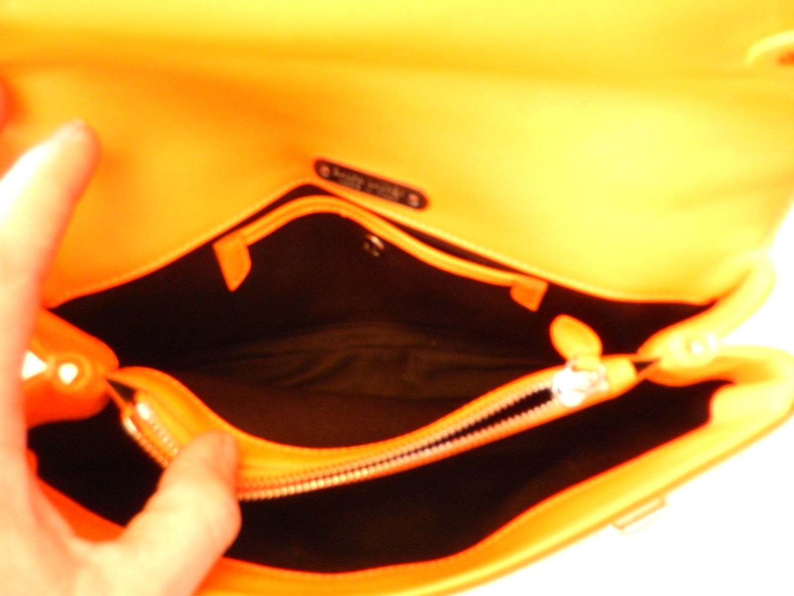 Ralph Lauren Collection Patent Leather Orange Clementine Handbag Shoe Set