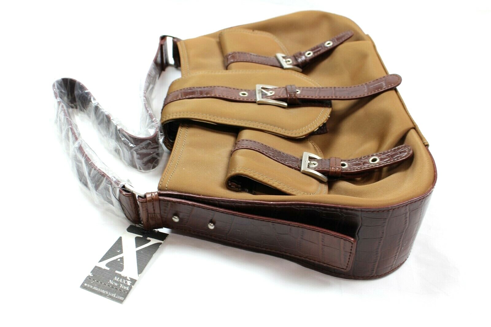 Maxx New York Women’s Brown Faux Leather Shoulder Handbag