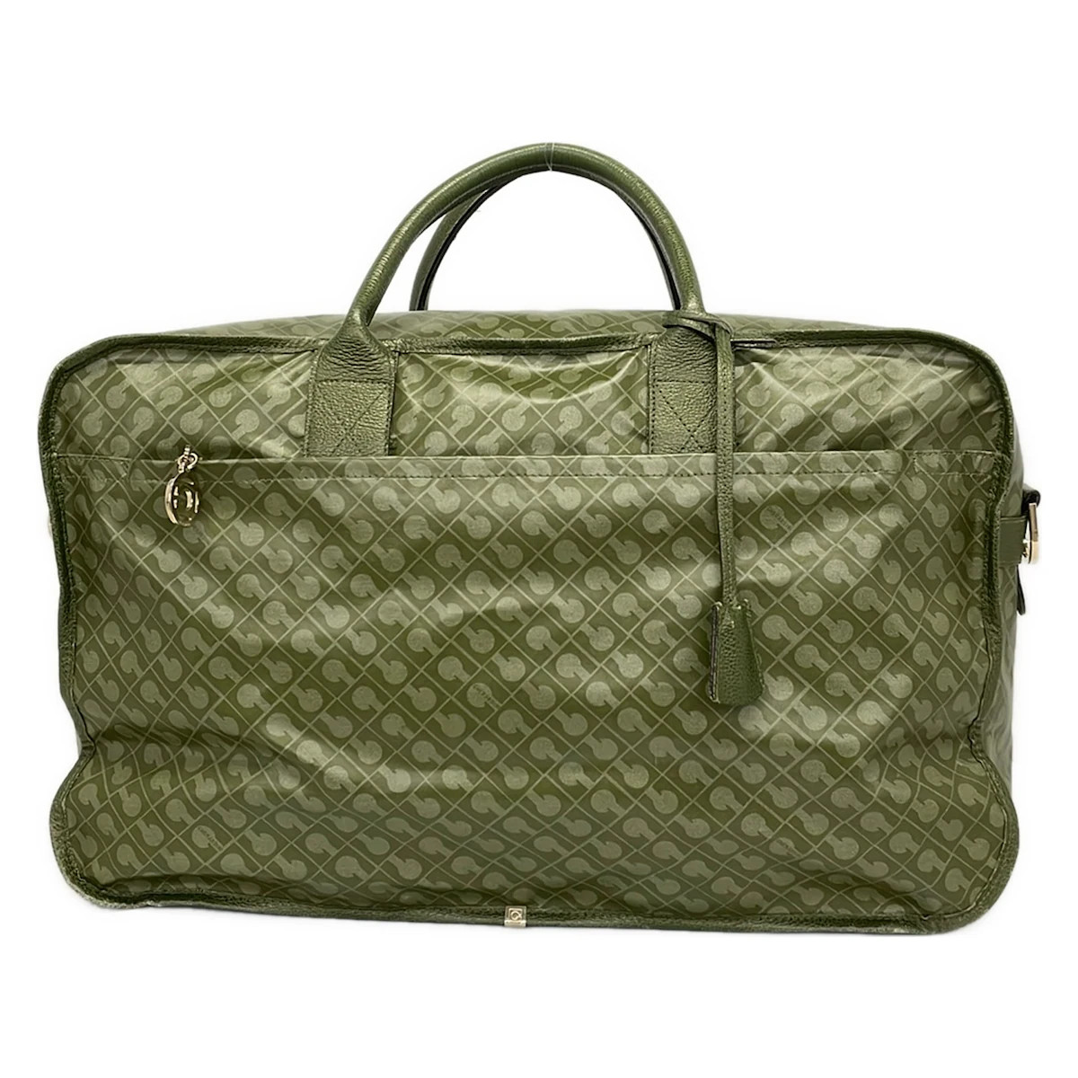 GHERARDINI Khaki Gray PVC Leather Boston Bag