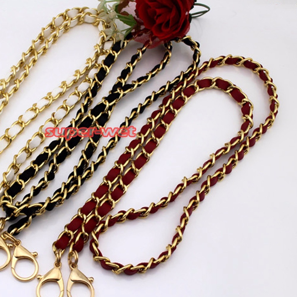1 X Replacement Chain Faux Leather Women Bag Shoulder Strap DIY Cross Body 120cm