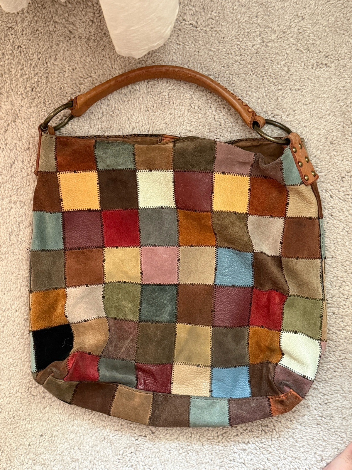 Lucky Brand Patchwork Bag Hobo Vintage Y2K