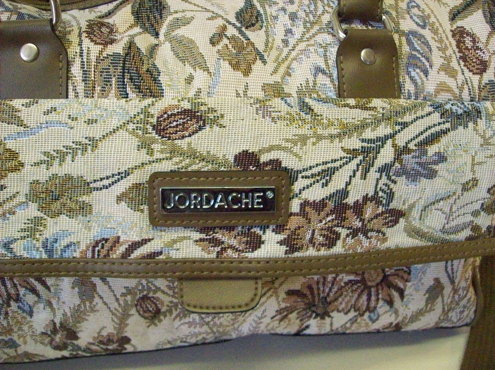 Jordache Tapestry Floral Multi-Colored Handbag Shoulder Bag Satchel Tote Duffle
