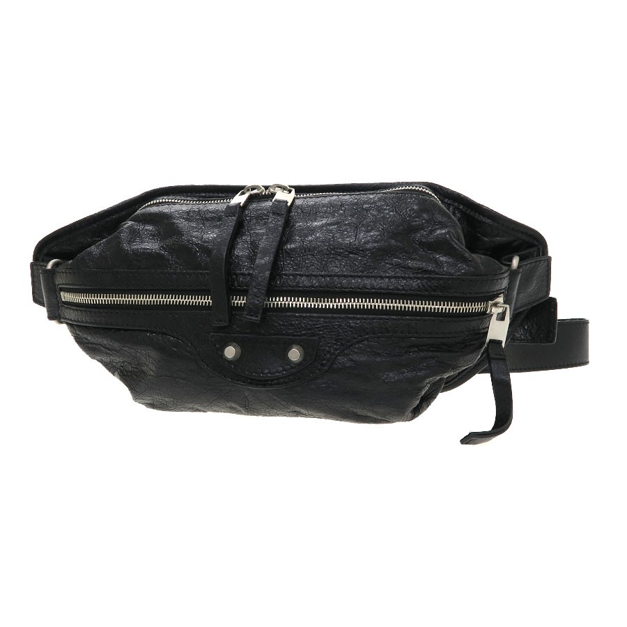 Balenciaga Classic Body Bag 542013 Leather Black Shoulder Bag #SAB15980