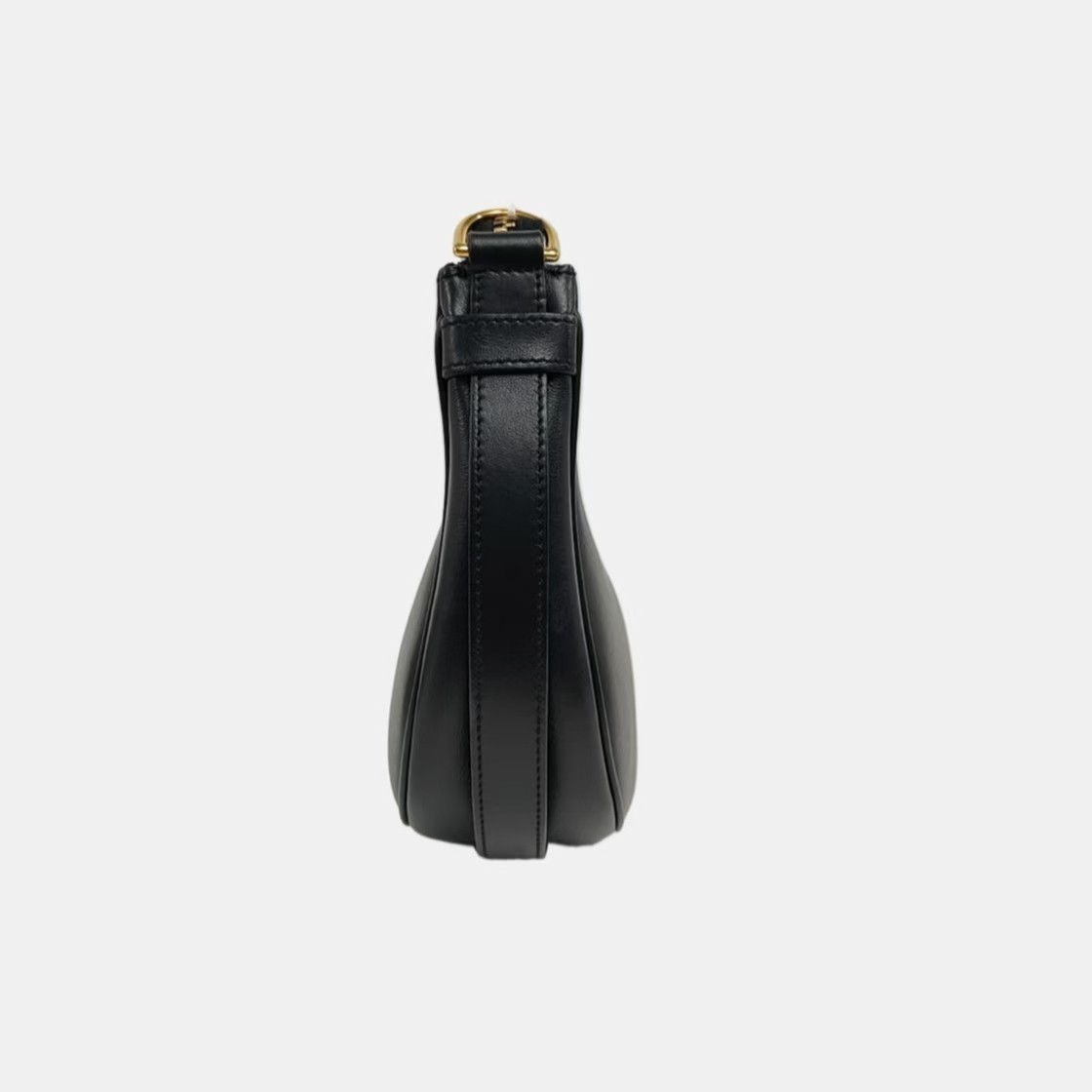 Celine AVA Shoulder Bag Medium Size Black Calfskin