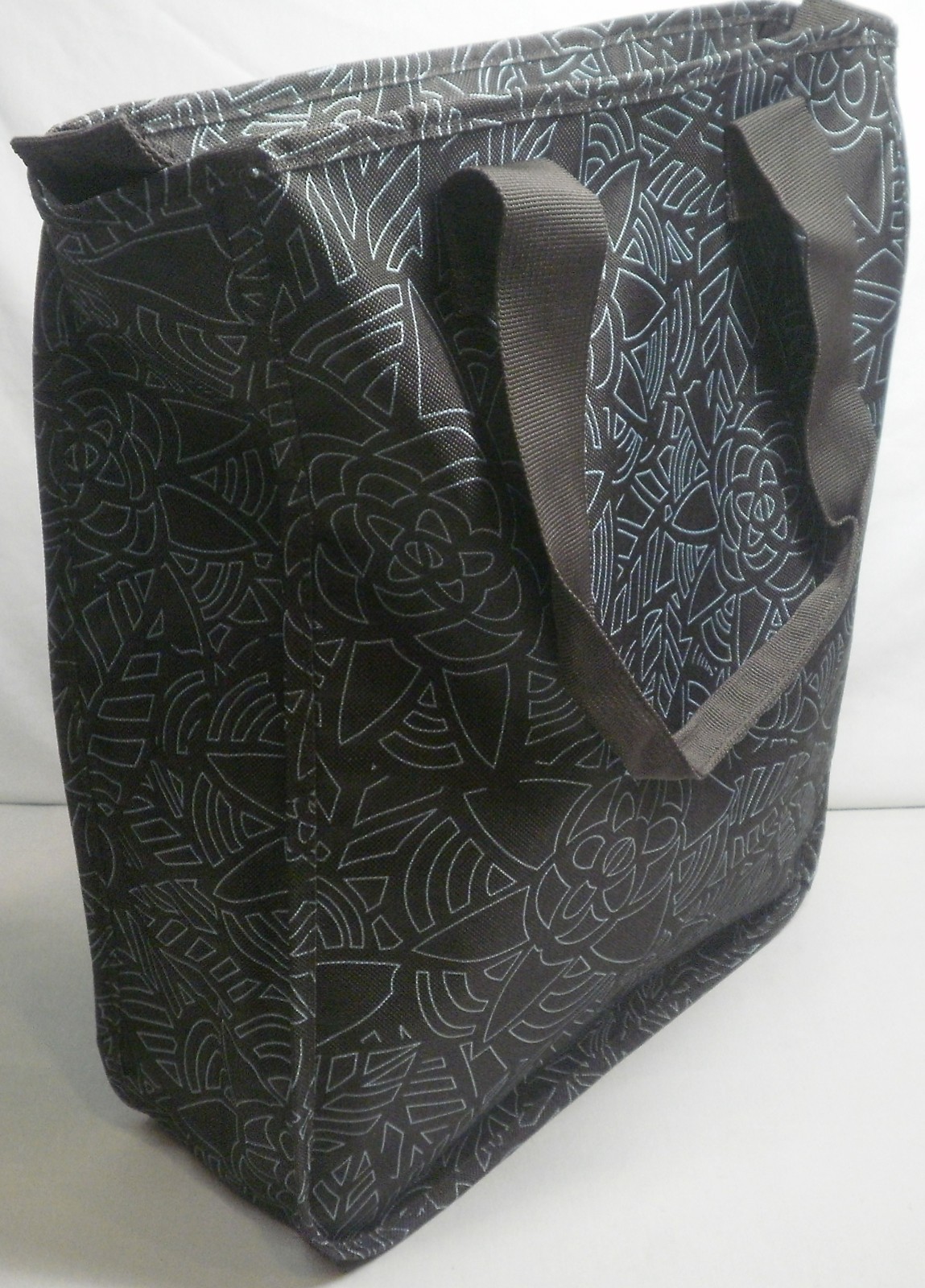Adidas Tote Bag Zipper Closure 100% Polyester Brown