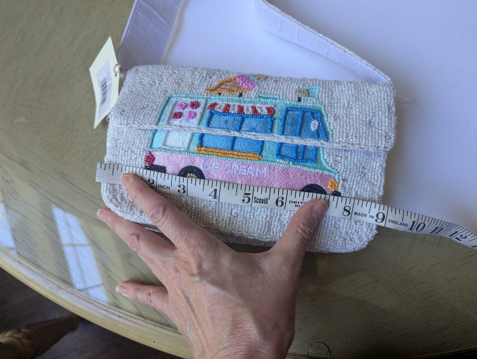 🍦 BRAND NEW With Tags Sol & Mer Beaded Ice Cream Truck Purse Bag Made In india