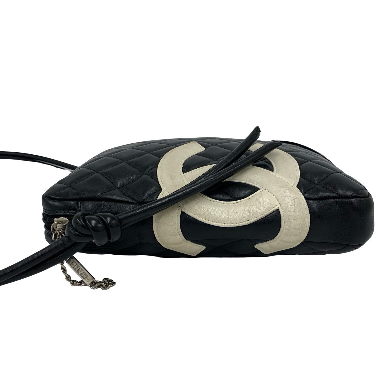 CHANEL Cambon line COCO Mark Shoulder Bag leather black 24808