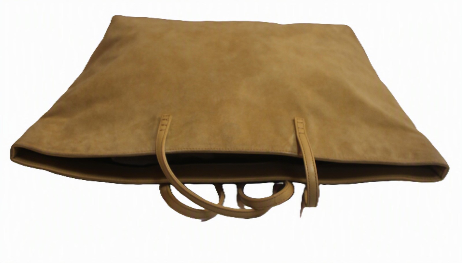 FENDI AUTH Suede Leather Beige/Yellow Tote Bag Shoulder Bag Hand Bag Italy