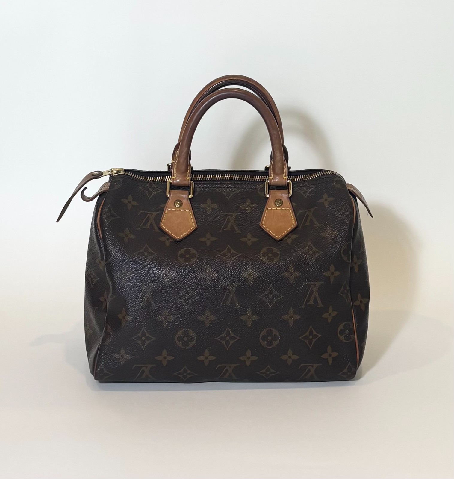 Louis Vuitton Monogram Speedy 25 Handbag M41528 Brown Vintage JAPAN