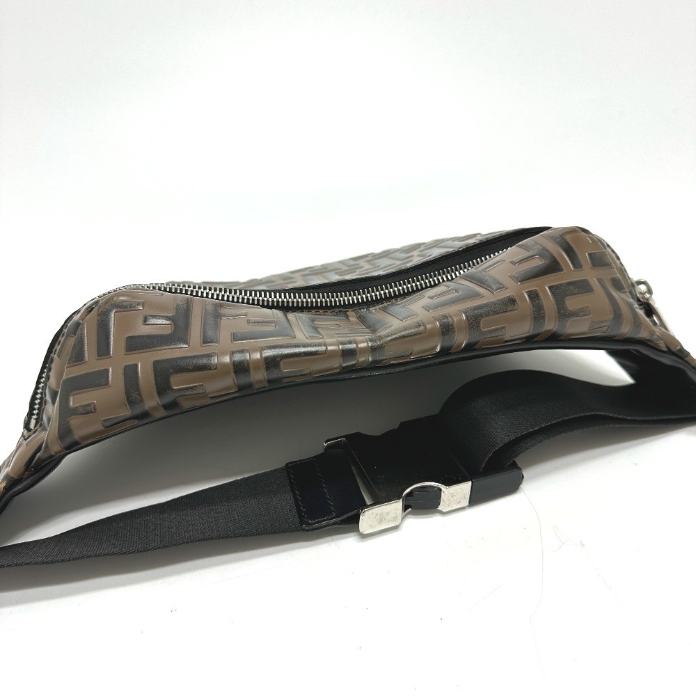 FENDI 7VA434 Crossbody bag Shoulder Bag Zucca Bag body bag Leather Brown/Black