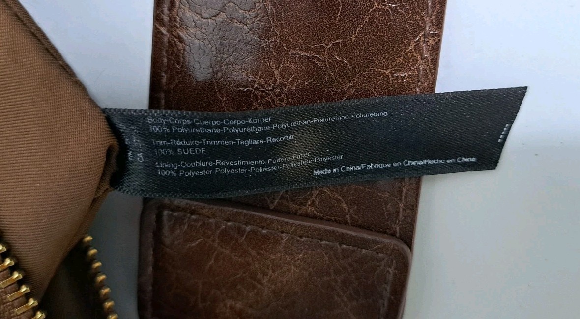 Anthropologie Brown Tortoise Bette Vegan Leather Crossbody Bag Purse Handbag