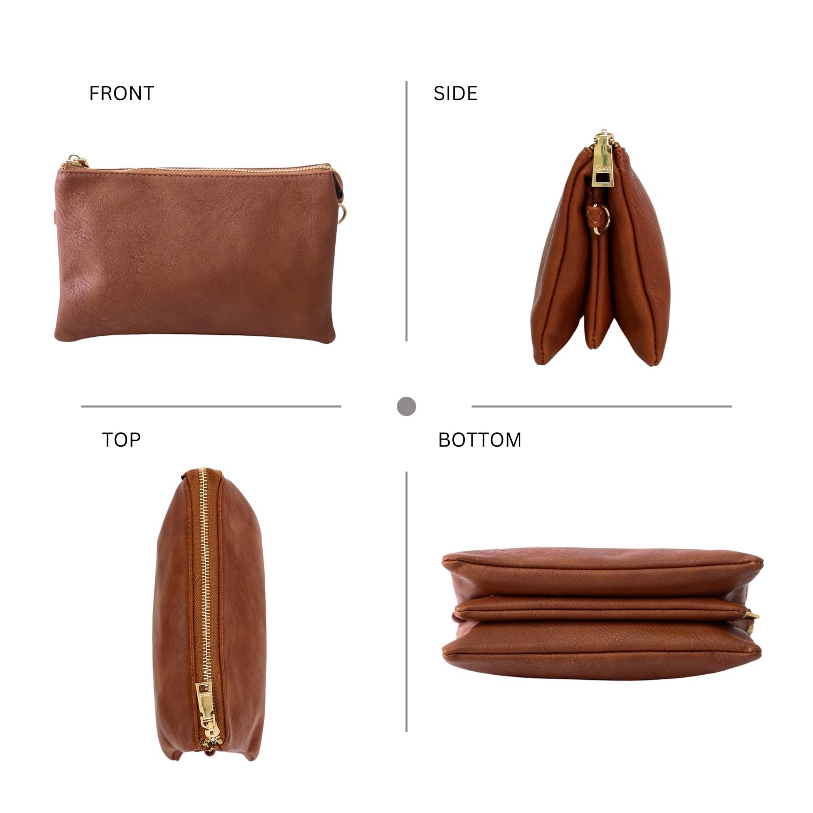 JEN & CO. Riley Small Crossbody Bags for Women Vegan Leather Wristlet Clutch …