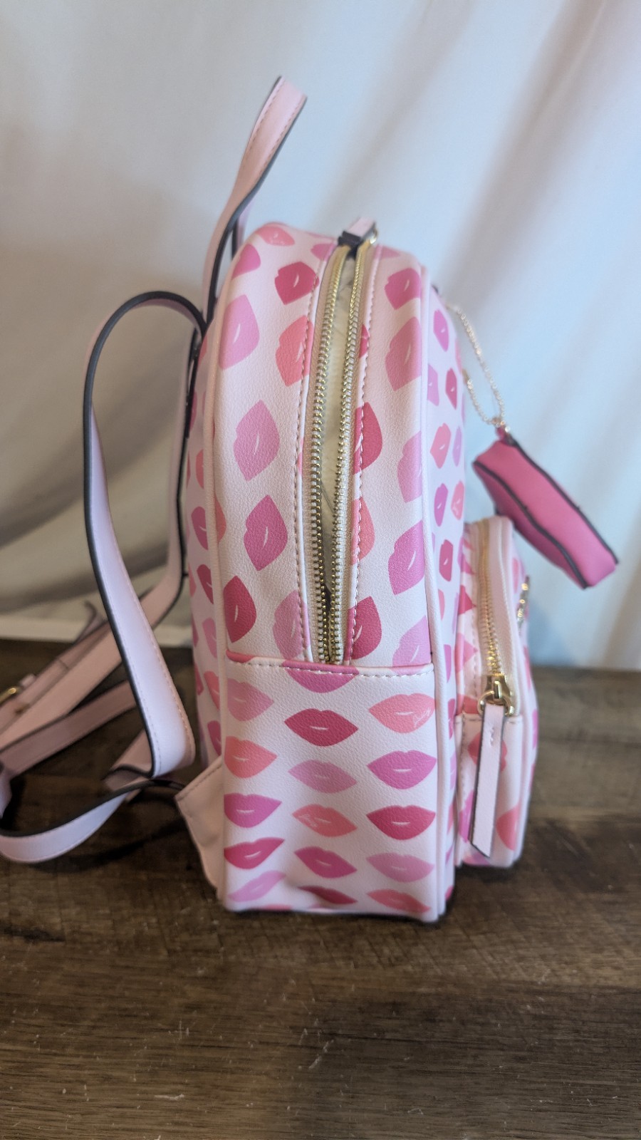 Juicy Couture Sealed With A Kiss Backpack Light Pink With Lips NWT!