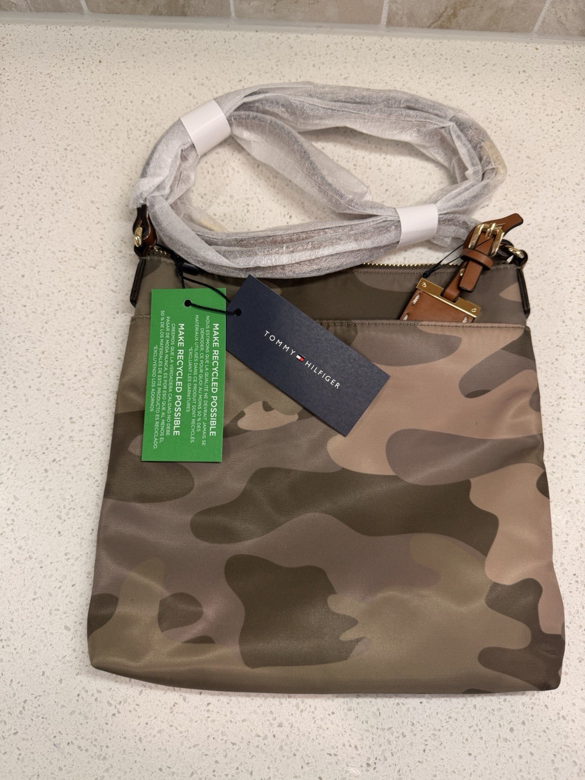 Purse Tommy Hilfiger Julia Camo Mini Crossbody Neutral Camo With Matching Wallet