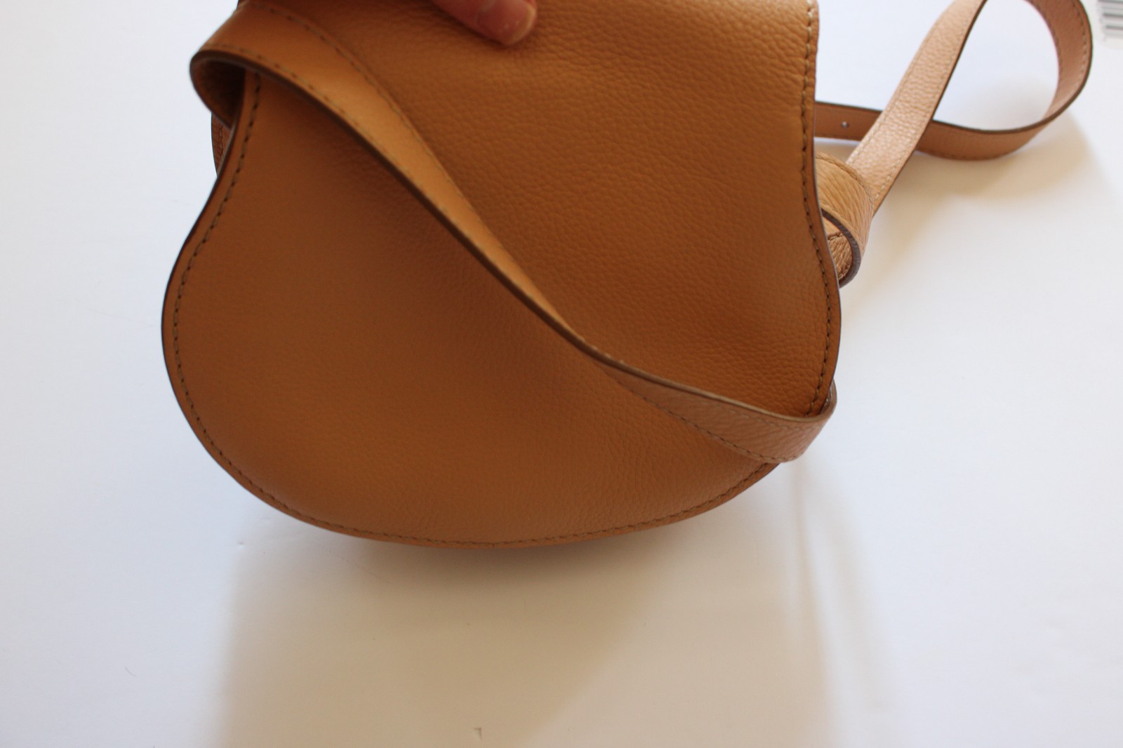 Chloé Marcie Womens Small Leather Saddle Bag Crossbody in Brown