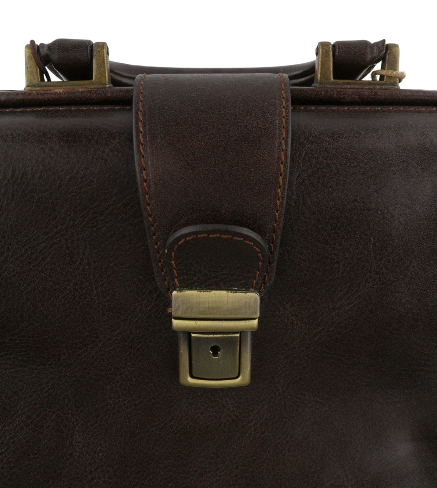 TIME RESISTANCE David Copperfield Women Bag Brown Leather Doctor Briefcase