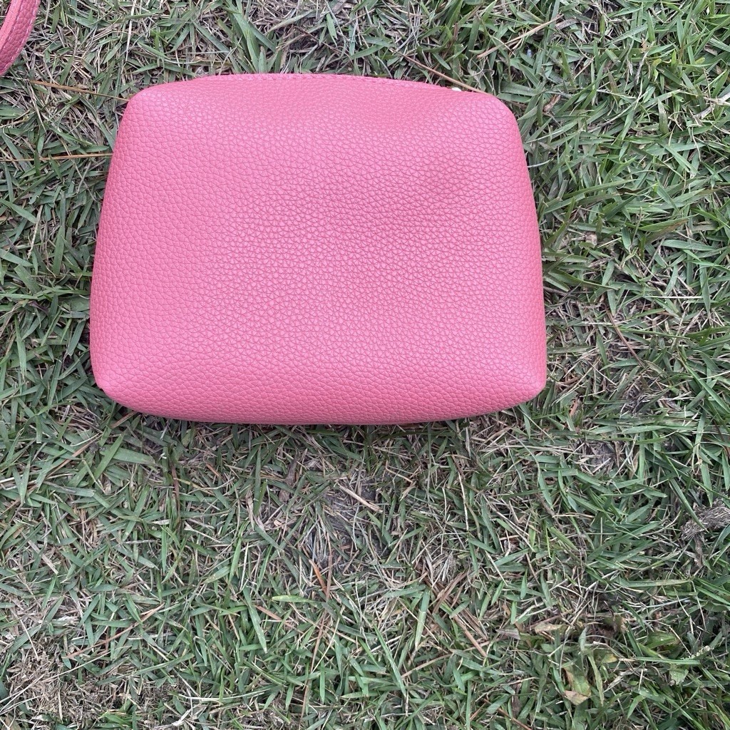 Pink Textured leather Mini Hand Bag Y2K With Strap And Wallet Luxury Women’s Bag