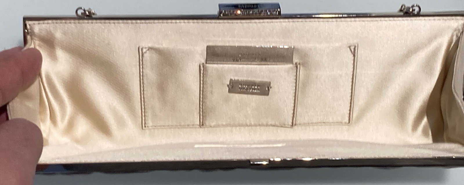BADGLEY MISCHKA AUTH VINTAGE FLORAL SUEDE/CRYSTAL EVENING BAG $1250 EXCELLENT!!