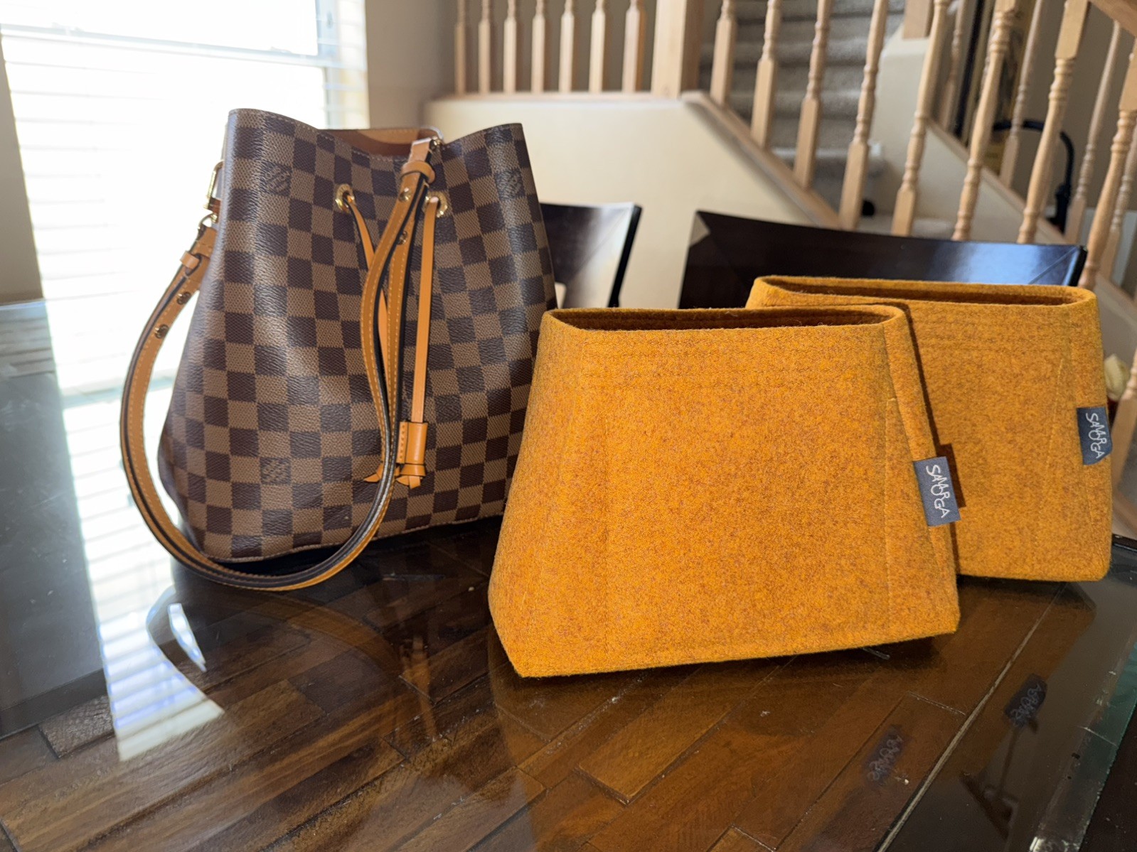 Authentic Louis Vuitton Néo Noé Purse with Bonus Custom, Matching Inserts