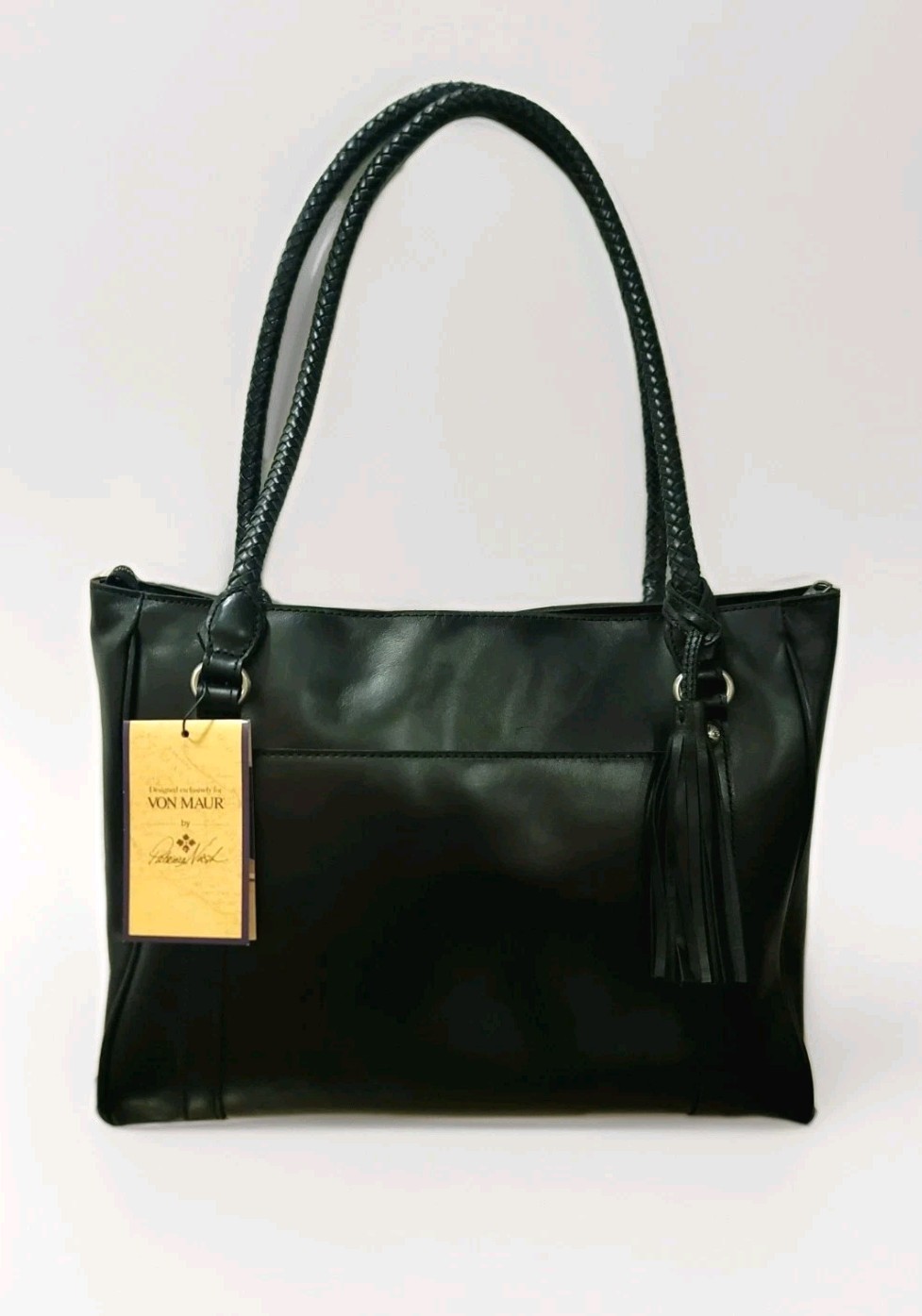 NWT Von Maur Patricia Nash Helena Tote Black Leather Shoulder Bag Limited Editio